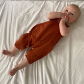 Beaumont Evan Cotton Romper Rust